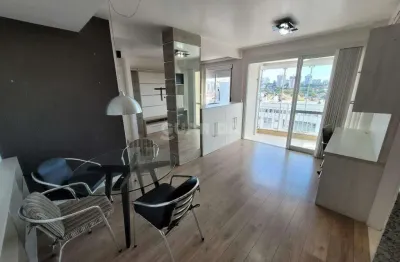 Apartamento mobiliado com 1 dormitório, sacada, 1 vaga de garagem no bairro passo d'areia.