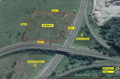 Terreno comercial de 25.000 m² com frente para br101 - penha.