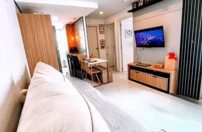 Lindo apartamento 02 dormitórios, mobiliado e equipado, condomínio fechado.