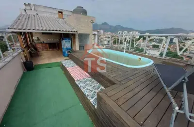 Cobertura com 2 quartos à venda na rua honório, cachambi, rio de janeiro, 130 m2 por r$ 549.000
