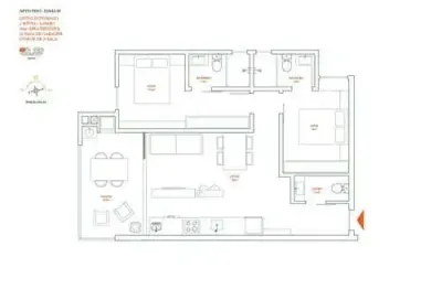 Apartamento 2 quartos para venda no bairro são francisco de assis em camboriú