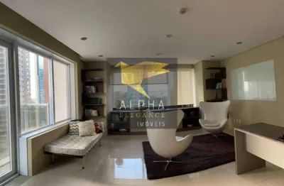 Locação de sala com. no ed. alpha green mobiliada -lindissima -oportunidade