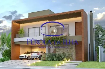 Casa de luxo em condomínio à venda em ratones, florianópolis-sc: 3 quartos, 3 suítes, 3 salas, 5 banheiros, 6 vagas, 350m².