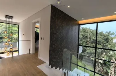 Casa de luxo em condomínio no bairro cacupé, 4 quartos e 3 suítes, 340m² - florianópolis-sc