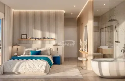 Empreendimento com 2 dormitórios + 1 suíte com jacuzzi privativa, frente mar no itacolomi em balneário piçarras!