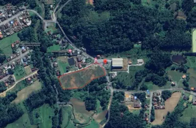 Terreno ideal para galpões logísticos plano todo regularizado com área útil de 17.765m² - rua dos atiradores – pomerode/sc.