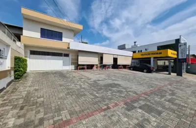 Sala comercial com casa residencial no bairro itoupava norte