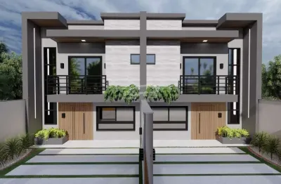 Sobrado novo em construção, previsão de entrega jan/26, dois pavimentos, 3 dormitórios sendo 1 suíte, com 120,00 m² de ára privativa, com piscina, no bairro itajuba em barra velha