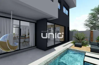 Sobrado a venda no condomínio villa bela vista - piracicaba/sp com  3 suítes com 230m² de área construída