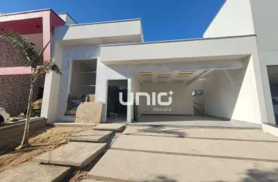Casa nova térrea a venda no condomínio park unimep taquaral - piracicaba/sp com 3 dormitórios (1ste) com 135m² de área construída