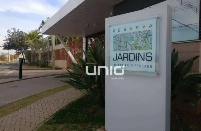 Terrenos condominio reserva jardins, 250m², parcelado em até 150 vezes piracicaba/sp