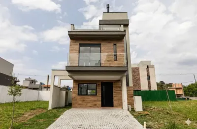 Sobrado à venda com 3 quartos em condomínio fechado no santa cândida em curitiba