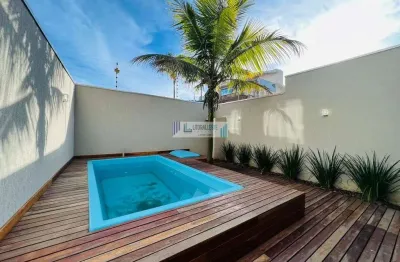Triplex contendo piscina - 4 dormitórios/suíte/ - com vista mar- semi-mobiliado