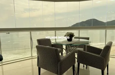 Apartamento frente mar para locação anual mobiliado, decorado e equipado com 04 suítes sendo 01 máster, localizado no centro de balneário camboriú .