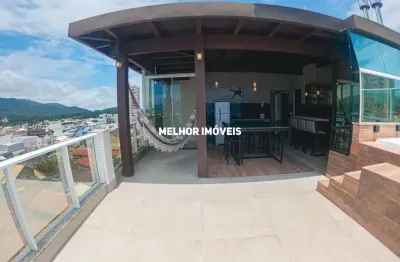 Zeus - cobertura triplex  á venda mobiliada, decorado e equipado com 3 suítes localizada no bairro perequê de porto belo