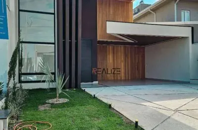 Casa térrea moderna com escritório e 3 suítes à venda, 195 m² por r$ 1.640.000 - condomínio fechado - indaiatuba/sp