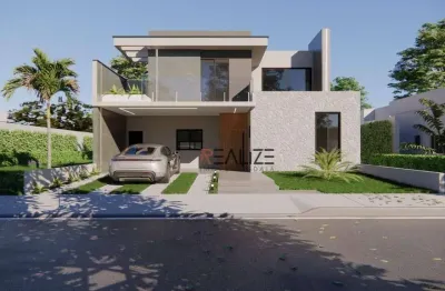 Sobrado moderno com 4 dormitórios e escritório à venda, 303 m² por r$ 3.300.000 - condomínio alto padrão - indaiatuba/sp