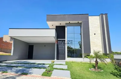 Casa térrea em condomínio com 3 suítes e escritório à venda, por r$ 1.450.000  - indaiatuba/sp