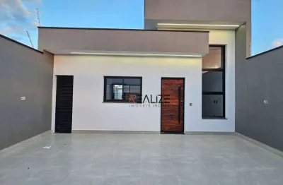 Casa moderna com 2 dormitórios e quintal à venda, 60 m² por r$ 550.000 - jardim araras - indaiatuba/sp