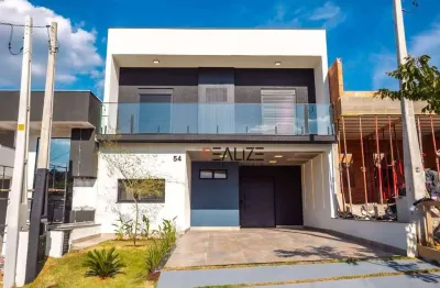 Sobrado moderno com 3 dormitórios e escritório à venda, 222 m² por r$ 1.550.000 - condomínio park gran reserve - indaiatuba/sp
