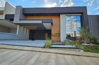 Casa térrea com 3 suíte e escritório à venda, 227 m² por r$ 1.820.000 - condomínio em indaiatuba/sp