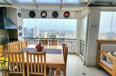 Cobertura duplex mobiliada  com 3 dormitórios à venda, 174 m² por r$ 1.980.000 - cambuci - são paulo/sp