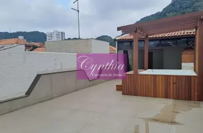 Marapé / santos - casa duplex com 5 dormitórios e solarium com jacuzzi