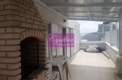 Gonzaga / santos - apartamento com 1 dormitório e churrasqueira (cobertura)