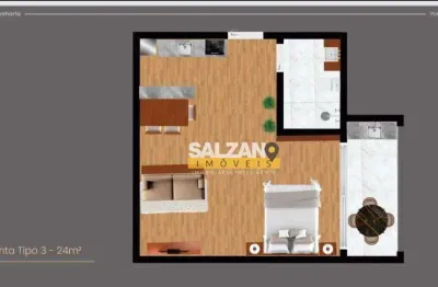 Apartamento com 1 dormitório à venda, 24 m² por r$ 350.000 - vila carrão - são paulo/sp
