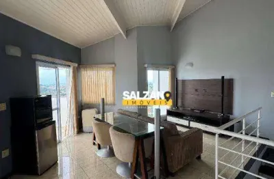 Cobertura com 2 dormitórios para alugar, 125 m² por r$ 4.000,00/mês - edifício village towers - taubaté/sp