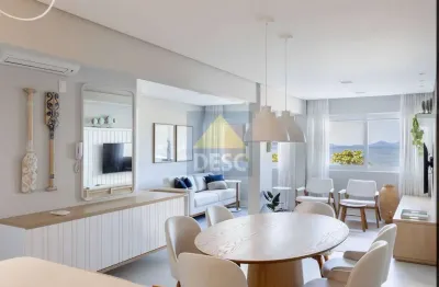 Apartamento mobiliado frente mar com anexo de studio à venda no ed. gisele na barra sul em balneário camboriú