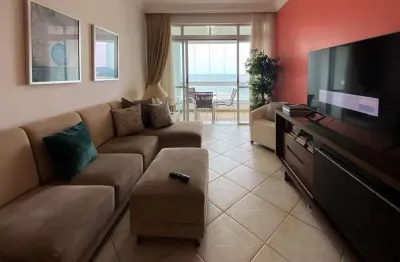 Apartamento frente mar mobiliado com 3 quartos para locação anual no ed. iguaçu em balneário camboriú