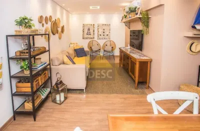 Apartamento mobiliado e diferenciado frente mar com dois dormitórios à venda no ed. vila açoriana em barra velha - sc