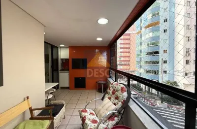 Apartamento quadra mar mobiliado com 3 dormitórios à venda no ed. morro dos ventos em balneário camboriú