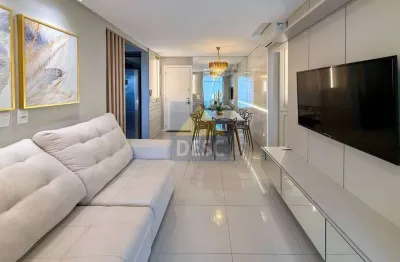 Apartamento mobiliado com 2 dormitórios e sacada com churrasqueira à venda no bairro Tabuleiro em Camboriú