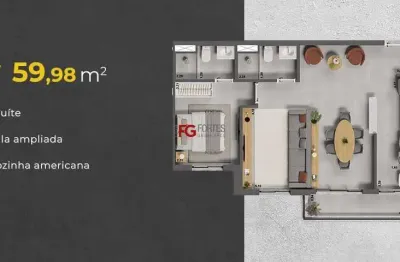 Apartamento com 2 quartos à venda no quinta da primavera, ribeirão preto , 59 m2