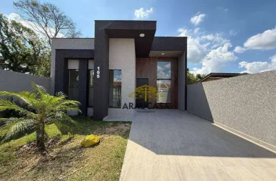 Casa 3 dormitórios à venda, 63 m² por r$ 500.000,00 - gralha azul - fazenda rio grande/pr