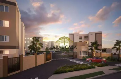 Apartamento com 2 dormitórios à venda, 44 m² por r$ 244.000,00 - tindiquera - araucária/pr