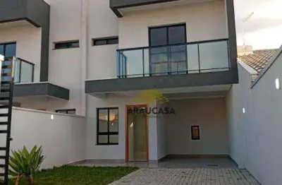 Sobrado com 3 dormitórios à venda, 115 m² por r$ 750.000,00 - iguaçu - araucária/pr