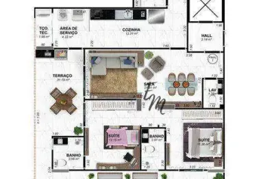 Apartamento com 2 dormitórios à venda, 119 m² por r$ 850.000,00 - caiçara - praia grande/sp