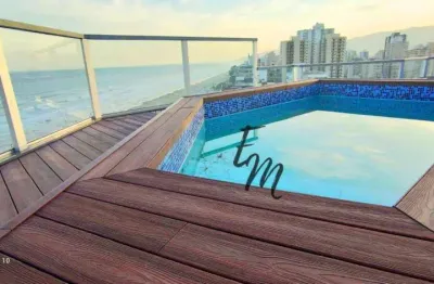 Linda  cobertura mobiliada com 05 dormitórios na aviação - praia grande - são paulo
