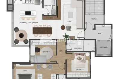 Apartamento à venda, edifício villagio dei fiori, jardim la salle, toledo - pr