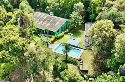 Chácara à venda no bairro potuverá - itapecerica da serra/sp - 5.018m2 área terreno, piscina, casa sede, galpões