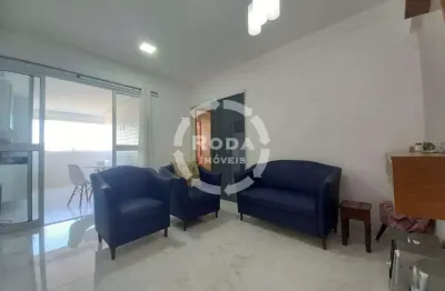 Apartamento de 2 dormitórios com varanda gourmet no boqueirão, santos