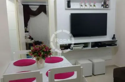Lindo apartamento de 1 dormitório semi mobiliado na quadra da praia do gonzaguinha
