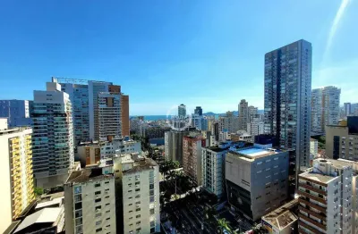 'apartamento novo vista mar com 2 suítes no residencial castell di indaiá - gonzaga, santos'