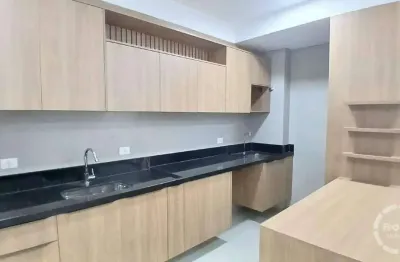Apartamento com 2 dormitórios, varanda gourmet, prédio com lazer e uma quadra da praia, josé menino, santos-sp.