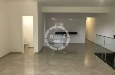 Sobreposta alta de 3 dormitórios com suíte em santos na santa maria