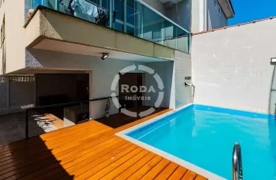 Casa em condomínio 2 dormitórios, 2 suítes, 1 vagas de garagem com piscina privativa e quintal em santos-spl com churrasqueira
