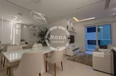 Apartamento de alto padrão com 1 quarto e varanda gourmet à venda na pompéia, santos – 55 m²